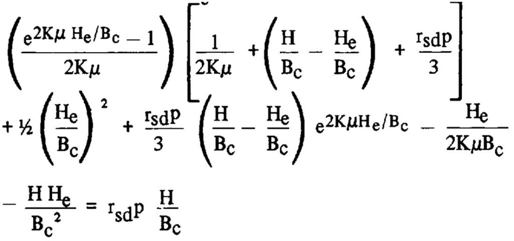 Plane of Equal Settlement Equation