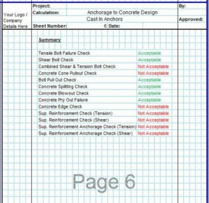 Anchorage to Concrete Design Spreadsheet6