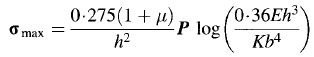 Westergaard - Interior Load Equation
