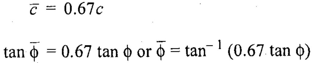 Terzaghi Bearing Capacity - Local Shear Strength Equation