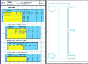 Built Up Section Properties Calculator Spreadsheet - Built Up1