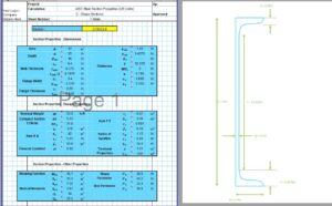 Channel Section Properties Calculator - AISC C