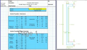 Channel Section Properties Calculator - European PFC_UPE