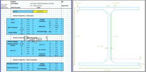 I Beam Section Properties Calculator - AISC HP