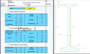 I Beam Section Properties Calculator - AISC S