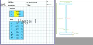 I Beam Section Properties Calculator - Built Up I