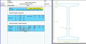 I Beam Section Properties Calculator - Historical European Beams