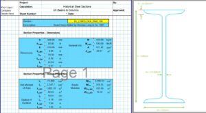 I Beam Section Properties Calculator - Historical UK Beams