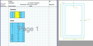 RHS Section Properties Calculator - Built Up RHS