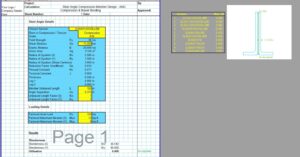 Steel Angle Design Spreadsheet - AISC Double Compression & Bending