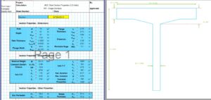 T Beam Moment of Inertia Calculator - AISC WT