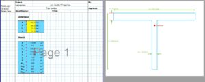 T Beam Moment of Inertia Calculator - Built Up Tee