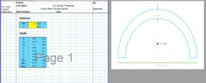 Tube Moment of Inertia Calculator - Hollow Semi Circle