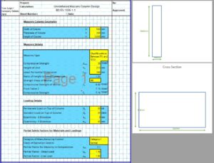 Brick Column Design Spreadsheet 01