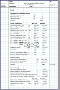 Brick Column Design Spreadsheet 04