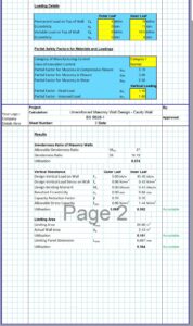 Load Bearing Wall Design Spreadsheet 07