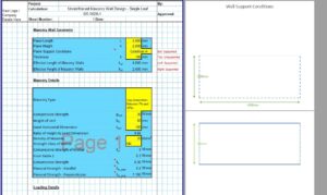 Load Bearing Wall Design Spreadsheet 08