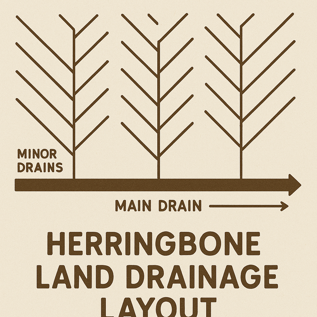 0136 - herringbone land drainage layout