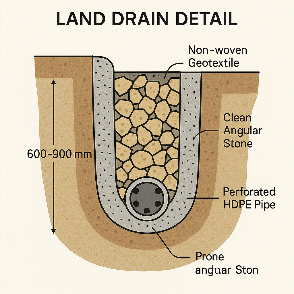 land drain detail